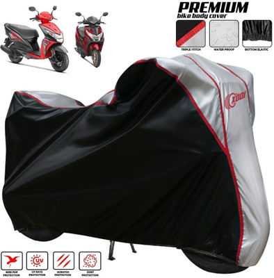 xodi Waterproof Two Wheeler Cover for Honda(Dio, Silver, Black)