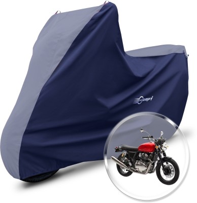 Neodrift Two Wheeler Cover for Royal Enfield(Interceptor 650, Grey, Blue)