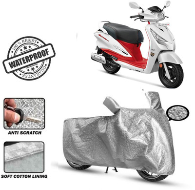 Autoinnovation Waterproof Two Wheeler Cover for Hero(Destini 125, Silver)