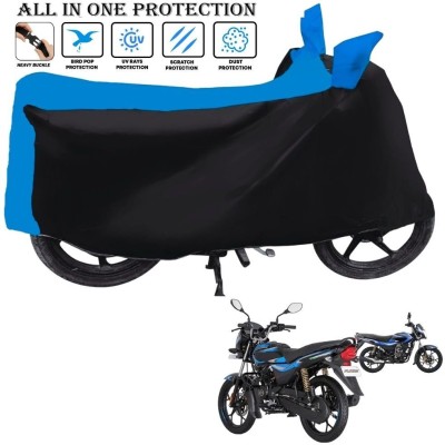 AUTOCAD Waterproof Two Wheeler Cover for Bajaj(Platina 110, Black, Blue)