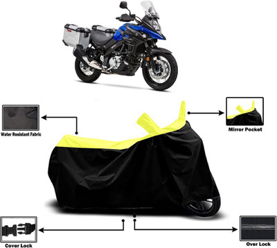 Amexride Two Wheeler Cover for Suzuki(V-Strom 650 XT, Yellow)