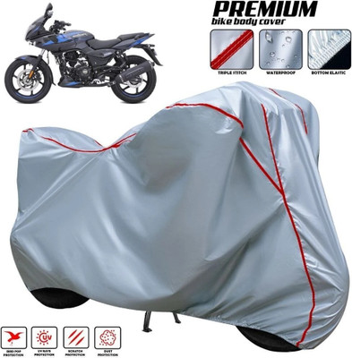 OliverX Waterproof Two Wheeler Cover for Bajaj(Pulsar 200NS FI BS6, Silver, Red, Multicolor)