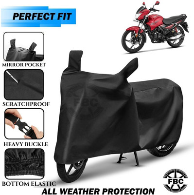 AUTOCAD Waterproof Two Wheeler Cover for Hero(Glamour Blaze, Black)