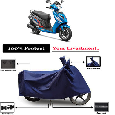 Amexride Two Wheeler Cover for Hero(Maestro Edge 110 BS6, Blue)