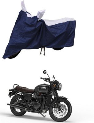 RRZ Two Wheeler Cover for Triumph(Bonneville Bobber, Blue, White)