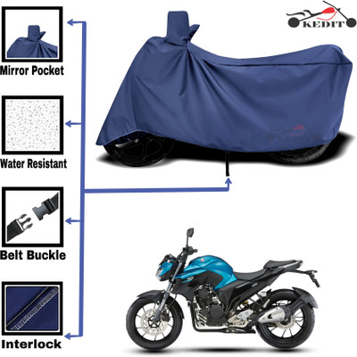 KEDIT Two Wheeler Cover for Universal For Bike(FZ-S FI, Blue)