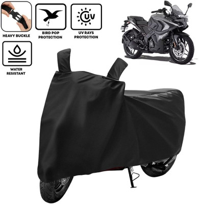 Amikan Waterproof Two Wheeler Cover for Bajaj(Pulsar SS400 BS6, Black)