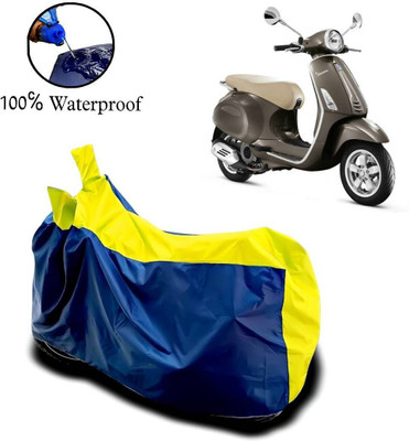 APNEK Waterproof Two Wheeler Cover for Vespa(SXL 150 BS6, Yellow, Blue)