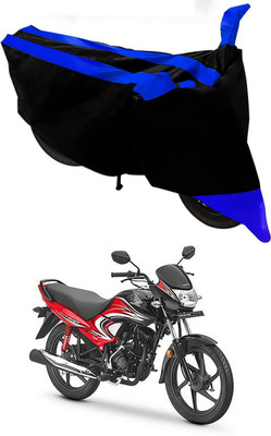 Mdstar Waterproof Two Wheeler Cover for Honda(Dream Yuga, Blue, Black)