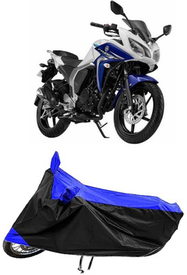 MMSSTAR Waterproof Two Wheeler Cover for Yamaha(Fazer-FI BS6, Black, Blue)