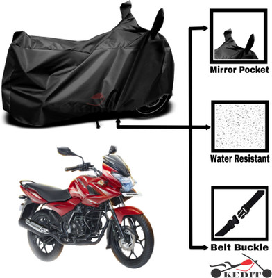 KEDIT Two Wheeler Cover for Bajaj(Discover 150 f, Black)