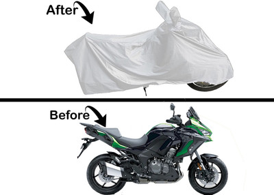 Archistylo Waterproof Two Wheeler Cover for Kawasaki(Ninja 1000, Silver)
