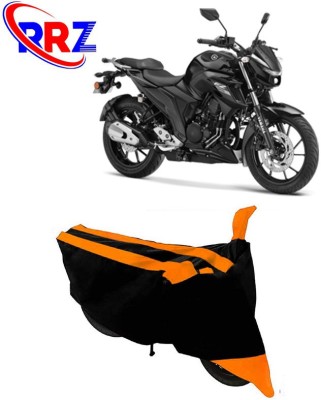 RRZ Waterproof Two Wheeler Cover for Yamaha(FZ25, Black, Orange)