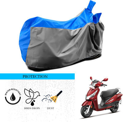 GOSHIV-car and bike accessories Waterproof Two Wheeler Cover for Hero(Duet 125CC, Grey, Blue)