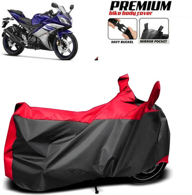 smwzxyu Waterproof Two Wheeler Cover for Yamaha(YZF R15 V3.0, Red, Black)