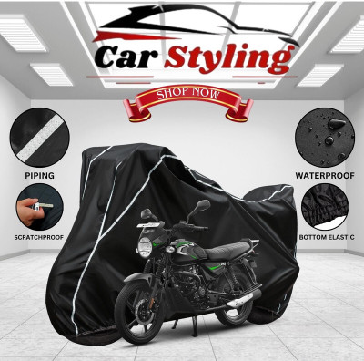 Car Styling Waterproof Two Wheeler Cover for Bajaj(CT110, Black, White)