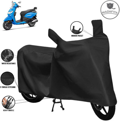 MADAFIYA Waterproof Two Wheeler Cover for Hero(Pleasure Plus, Black)
