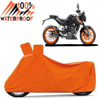 Autoinnovation Waterproof Two Wheeler Cover for KTM(200 Duke, Orange)