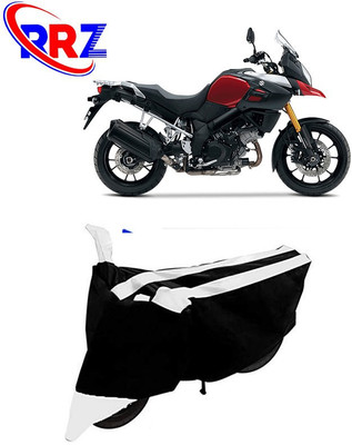 RRZ Waterproof Two Wheeler Cover for Suzuki(V Strom 1000, Black, White)