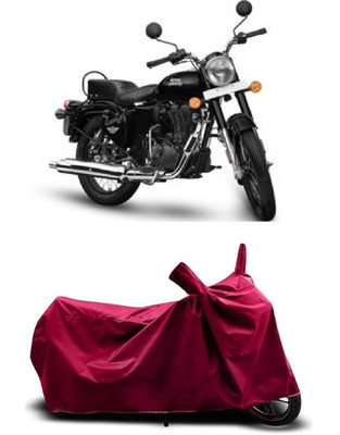 Coxtor Waterproof Two Wheeler Cover for Royal Enfield(Bullet 350 New, Maroon)