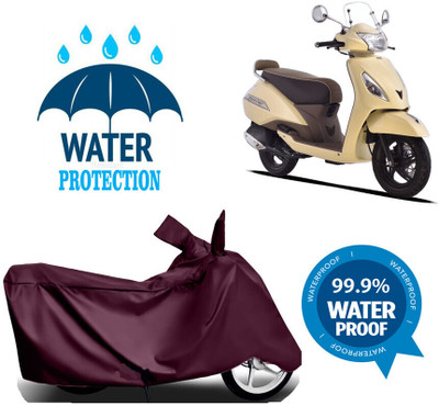 Mdstar Waterproof Two Wheeler Cover for TVS(Jupiter Grande, Maroon)