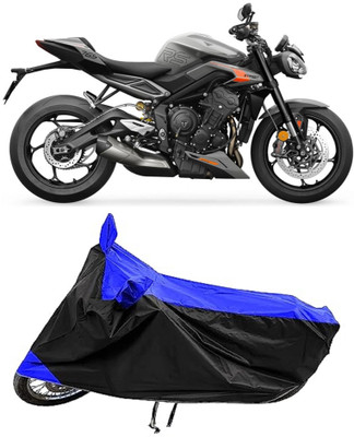 Mdstar Waterproof Two Wheeler Cover for Triumph(Street Triple, Blue)