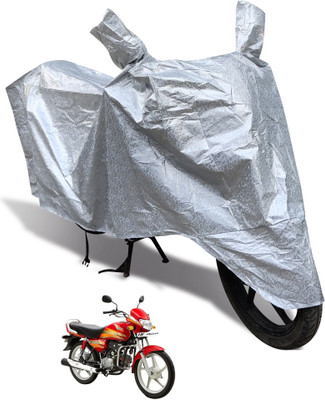 Auto Hub Waterproof Two Wheeler Cover for Hero(HF Deluxe, Silver)
