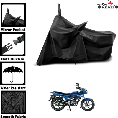 KEDIT Two Wheeler Cover for Bajaj(XCD 125cc, Black)