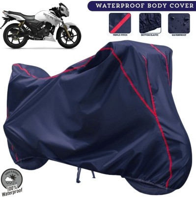 MADAFIYA Two Wheeler Cover for TVS(Apache RTR 180, Blue, Red)