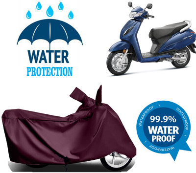 Mdstar Waterproof Two Wheeler Cover for Honda(Activa 5G, Maroon)