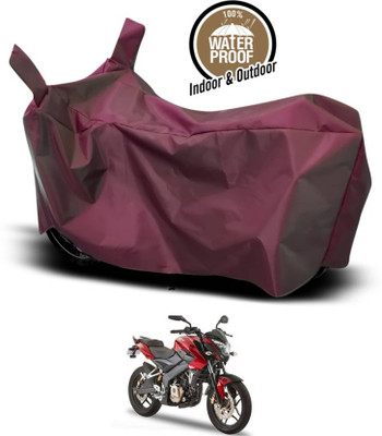KEDIT Two Wheeler Cover for Bajaj(Pulsar 180NS, Maroon)