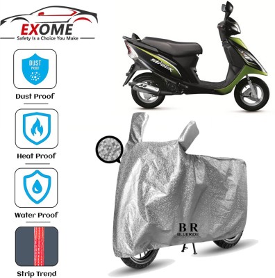 EXOME Two Wheeler Cover for TVS(Scooty Pep+, Silver)