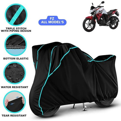 Shiv Kanha Waterproof Two Wheeler Cover for Yamaha(FZ FI, Black, Blue)