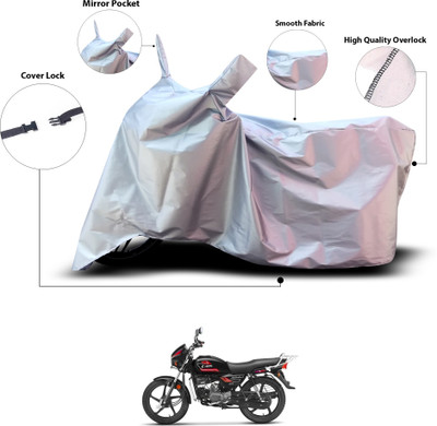 GOSHIV-car and bike accessories Waterproof Two Wheeler Cover for Hero(MotoCorp Splendor Plus, Silver)