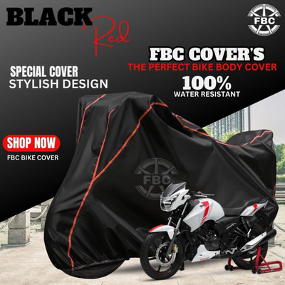OliverX Waterproof Two Wheeler Cover for TVS(Apache RTR 160, Black, Red)