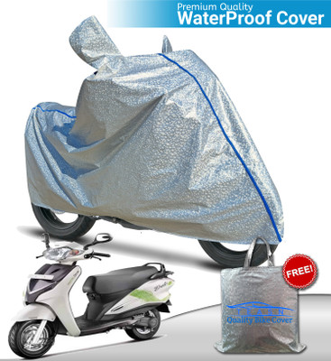 TEASN Waterproof Two Wheeler Cover for Hero(Duet 125CC, Silver)