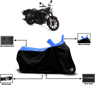 Amexride Two Wheeler Cover for Royal Enfield(Classic Stealth Black, Multicolor)