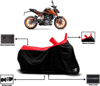 KEDIT Two Wheeler Cover for KTM(200 Duke, Red)