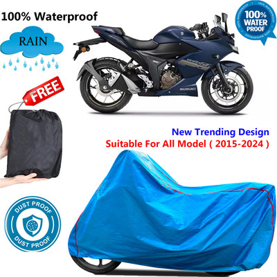 OliverX Waterproof Two Wheeler Cover for Suzuki(Gixxer SF, Blue)