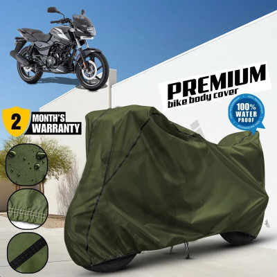 xodi Waterproof Two Wheeler Cover for Bajaj(Pulsar, Green, Black)