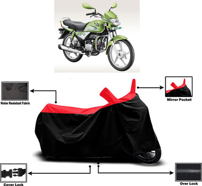 Amexride Two Wheeler Cover for Hero(HF Deluxe Eco, Red)