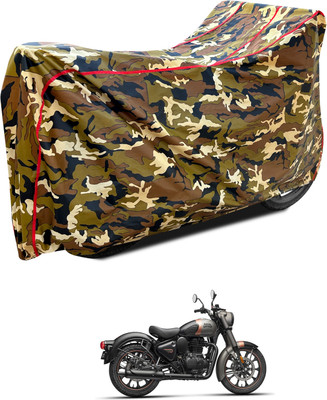 PAGORA Waterproof Two Wheeler Cover for Royal Enfield(Classic Stealth Black, Multicolor)