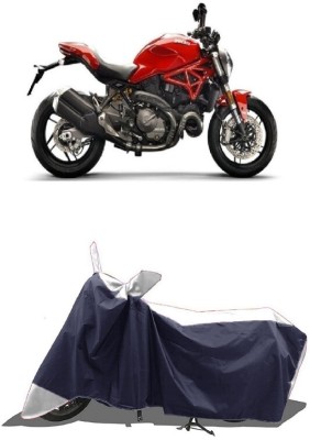 SUGASHRI Waterproof Two Wheeler Cover for Ducati(Monster 821, White, Blue)