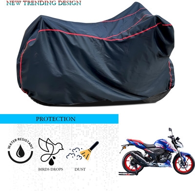 ANTHUB Waterproof Two Wheeler Cover for TVS(Apache RTR 165 RP, Black)