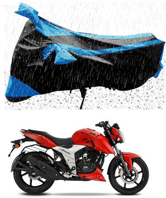 Mdstar Two Wheeler Cover for TVS(Apache RTR 160 4V, Blue, Black)