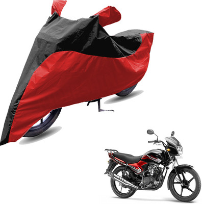 RiderShine Two Wheeler Cover for Yamaha(YBR 110, Red, Black)