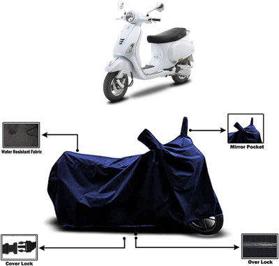Amexride Two Wheeler Cover for Vespa(ZX 125 BS6, Blue)