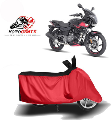 DeepShakshi AUTOMOTIVE Waterproof Two Wheeler Cover for Bajaj(Pulsar 220F, Red, Black)