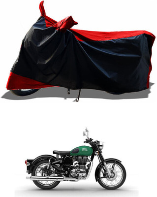 DeepShakshi AUTOMOTIVE Waterproof Two Wheeler Cover for Royal Enfield(Battle Green, Red)