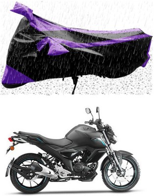 Genipap Two Wheeler Cover for Yamaha(FZ-S Fi Version 3.0, Black, Purple)